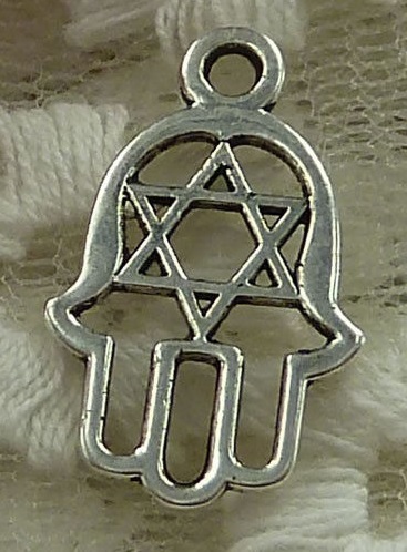 Hamsa hand met jodenster / davidster