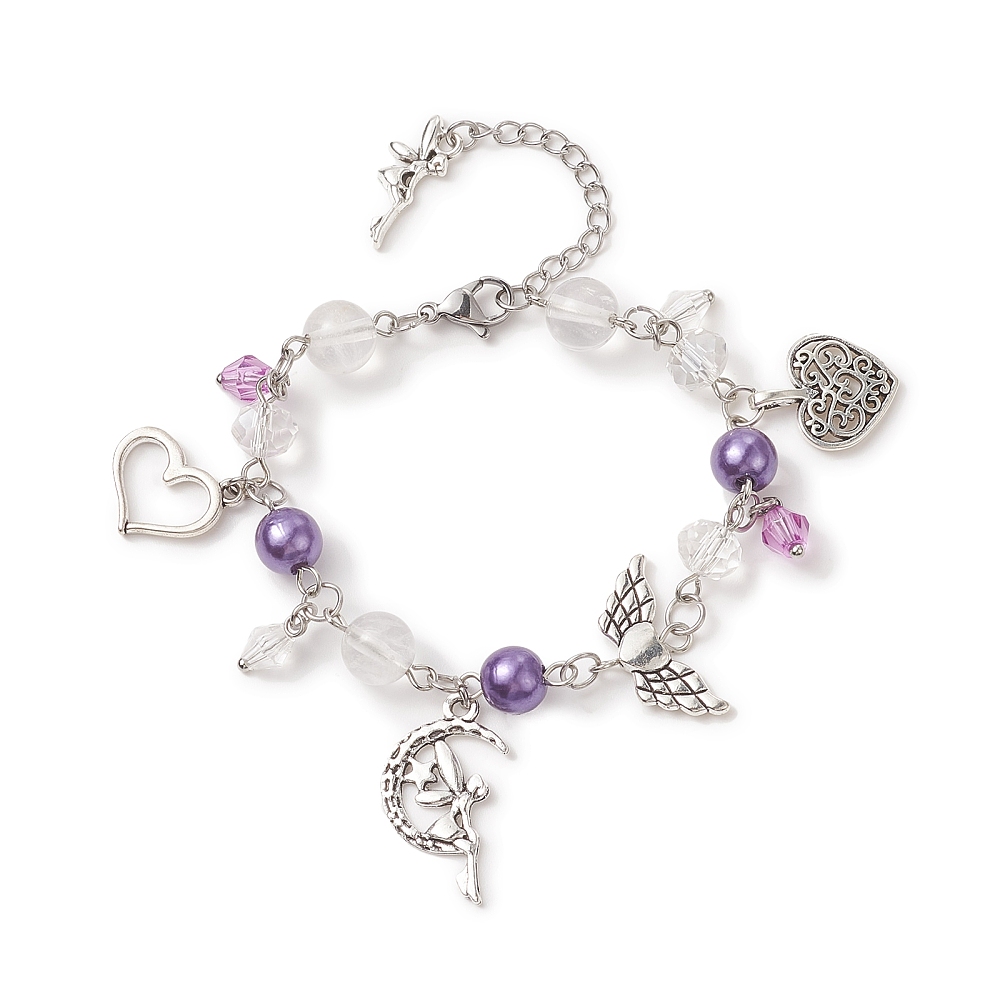 Bedel armband met elfjes en hartjes