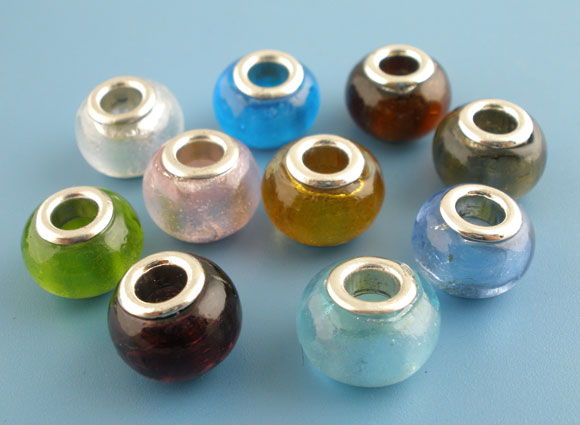 lampwork glaskraal/bedel pandora-style