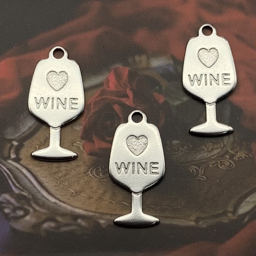 RVS wijnglas WINE bedel 
