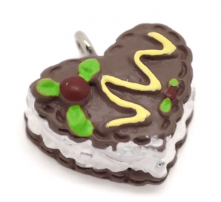 Chocolade cake hartvorm