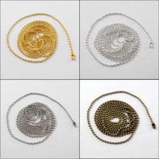 Ballchain ketting, 70cm lang 1,5mm dik