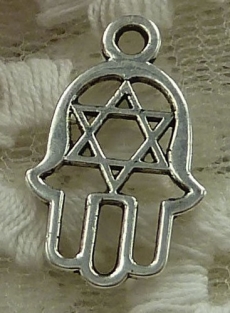 Hamsa hand met jodenster / davidster