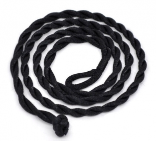 Zwarte koordketting van zijde