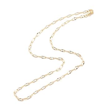 18K vergulde ketting met paperclip schakels