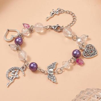 Bedel armband met elfjes en hartjes