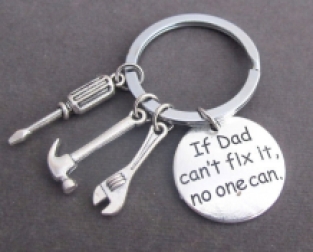sleutelhanger met gereedschap 'If Dad Can't Fix It No One Can'