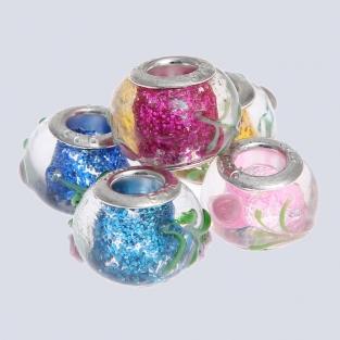 lampwork glaskraal/bedel pandora-style