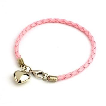 Roze armband met hartje