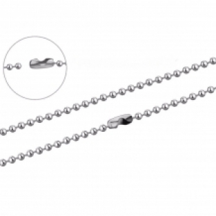 RVS ballchain ketting 50cm x 2mm